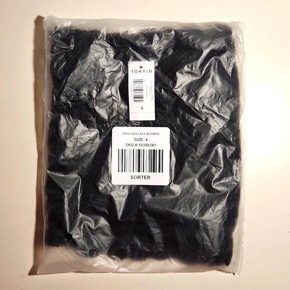 ❤️NWT VINTAGE TORRID UNLINED LACE BANDEAU BRALETTE - SEMI-SHEER - WIRELESS PLUS - Picture 6 of 9